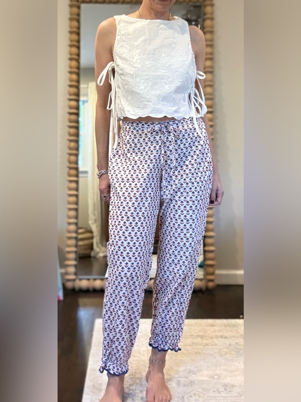 Dhar Bazaar Block-Print Indian Pajama Pants